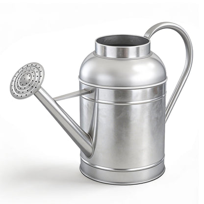9L Metal Watering Can for Outdoor Garden, Galvanized Steel Large Watering Pot with Top Handle and Long Spout, Rust-Resistant Water Can for Flowers, Lawns, and Farm Use