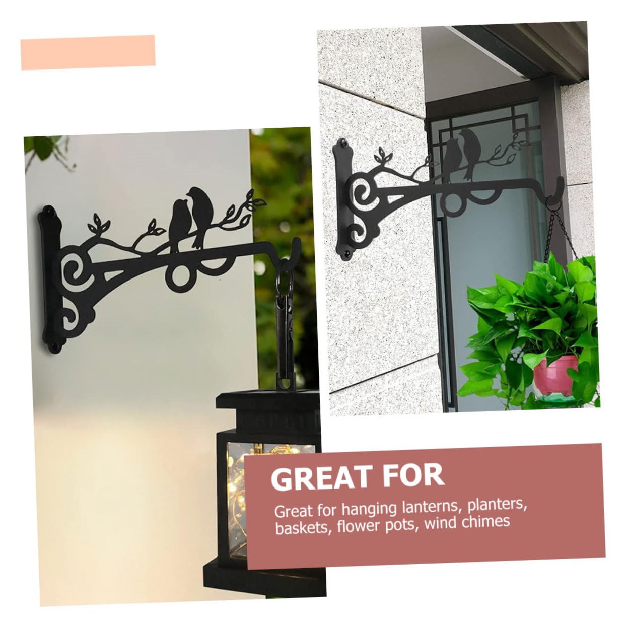 Toddmomy 2pcs Minimalist Flower Pot Holder Easy Install Balcony Garden Fence Hanging Planter