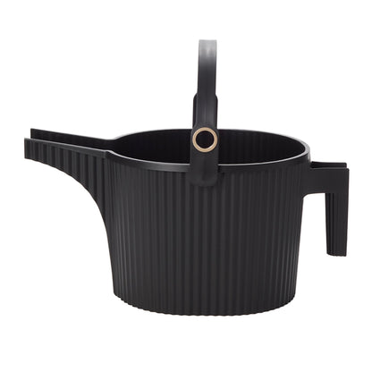 Hachiman Large Watering Can - 5 L Plant Watering Can with Widened Spout for Indoor and Outdoor Plants - Hands-Free Filling - 15" × 7.2" - Black