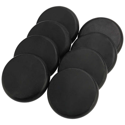 SOUJAP 22 Pack 3.15 Inch Basalt Massage Stones, Large Massage Hot Round Stones, Black Essential Basalt Rocks for Relaxation, Home Spa