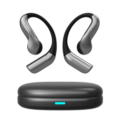AI Translation Earbuds Real Time, 144 Languages Translator Earbuds, Bluetooth Open-Ear Translating Earbuds with 30H Playtime, Instant Voice Translator Device for Travel, Business, Learning, Black