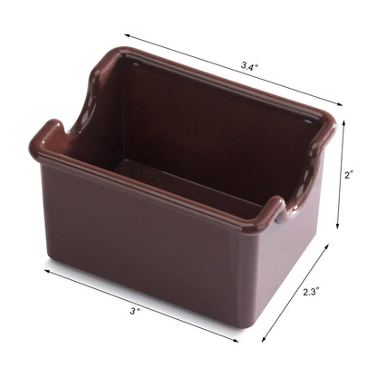 New Star Foodservice Plastic Sugar Packet Holder, Brown, Set of 12