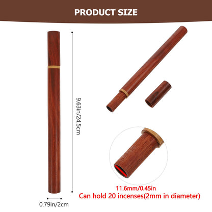 Healifty Incense Tube Holder Portable Creative Storage Container for Home Office Travel Lightweight Decorative Incense Stick Organizer with Smooth Surface 9.64X0.78X0.78 Inch
