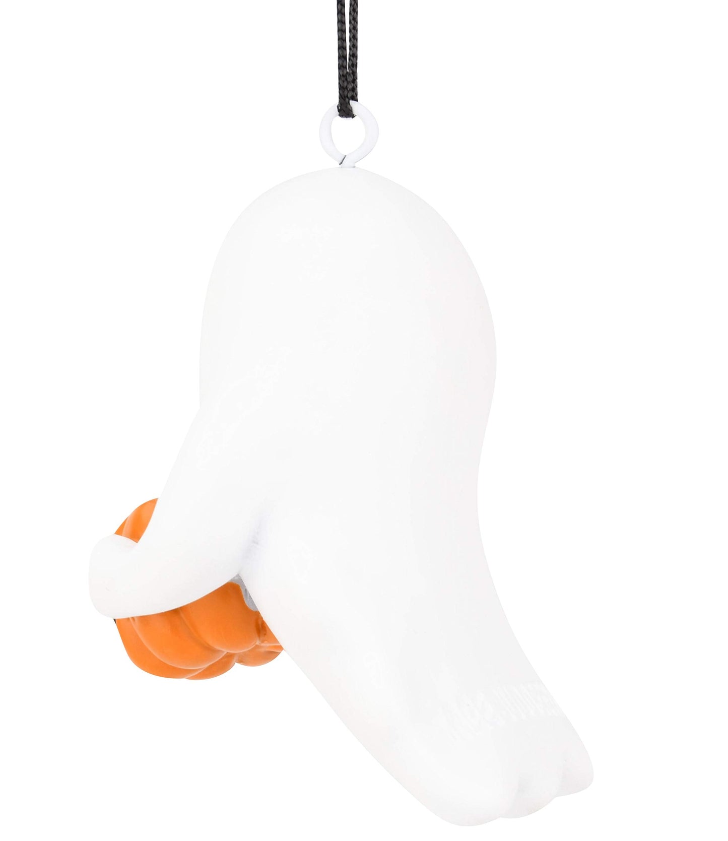 Tree Buddees Cute & Spooky Friendly Ghost Holding a Pumpkin Halloween Christmas Ornaments