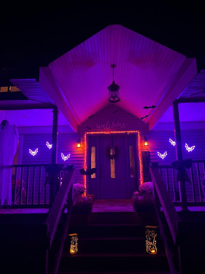 Hompavo 【Upgraded】 LED Flame Light Bulbs, 4 Modes Flickering Light Bulbs with Upside Down Effect, E26/E27 Flame Bulb for Halloween Christmas Party Patio Porch Home Indoor & Outdoor Decorations - 2