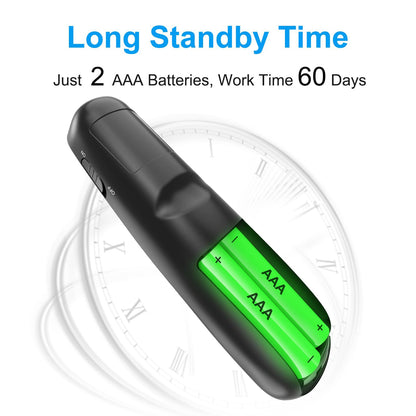 (2 Units) Wireless Presenter Remote, Clicker for Laptop PowerPoint Presentations Pointer, RF Computer Clicker for Presentations Remote, Slideshow/Smartboard/College/Classroom/PPT Clicker