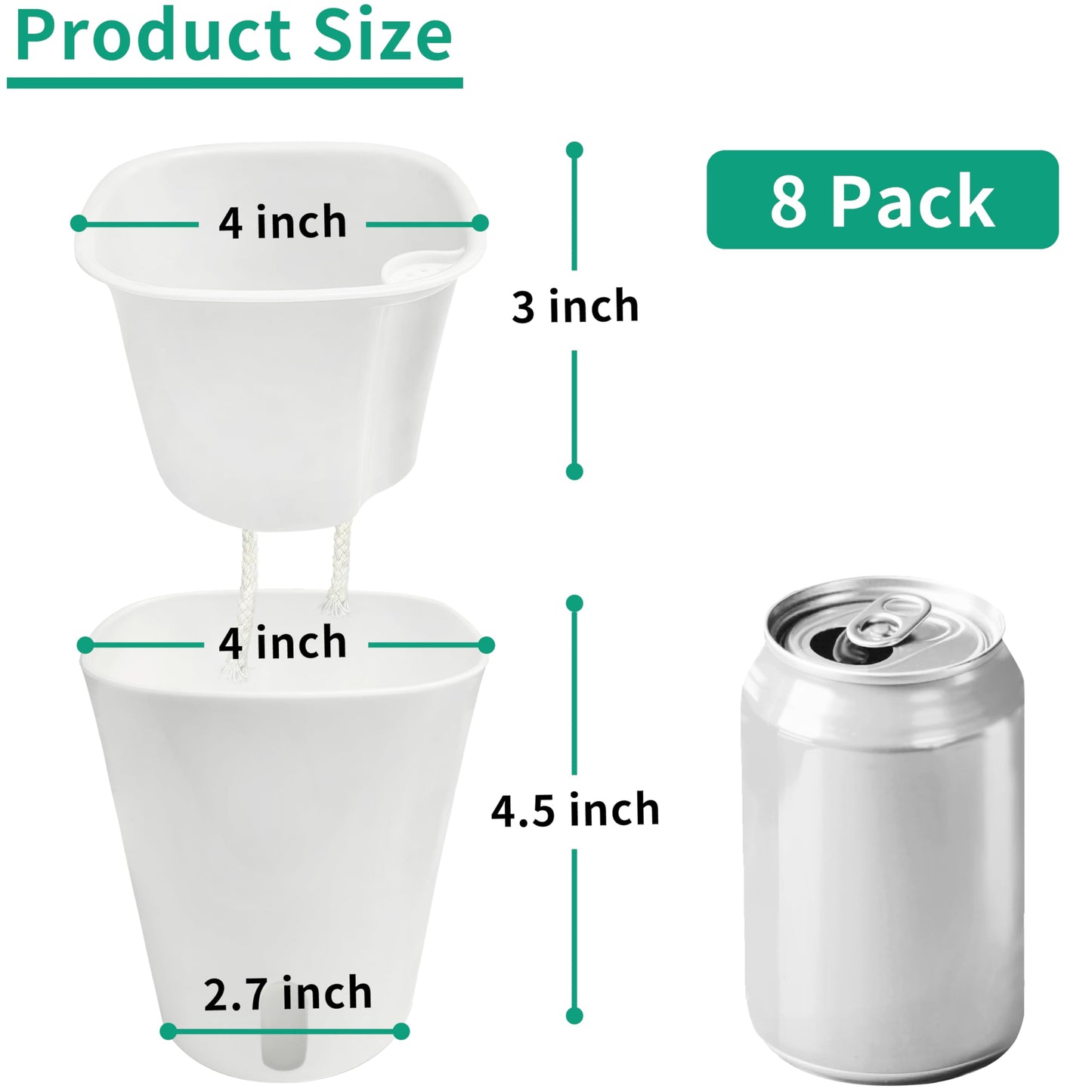 TCBWFY 4 Inch Self Watering Pots for Indoor Plants,8 Sets Self Watering Planter Pots with Visual Water Level Window and Multiple Vents,Self Watering Plant Pot for All House Plants,Flowers,Herbs