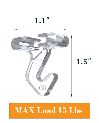 NACETURE 25 Pack Clear Drop Ceiling Hooks Classroom Decorations - Polycarbonate Ceiling Hanger Hooks for Hanging Track Clip on Suspended Ceiling Tile Grid for Office Home Stores Decorations