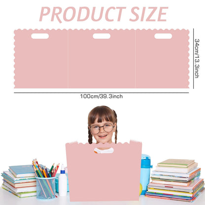 Whaline 24 Pcs Student Desk Privacy Boards Pink Classroom Desk Divider Shield Privacy Panel Folders Screen Partition for School Teacher Student Test Supplies