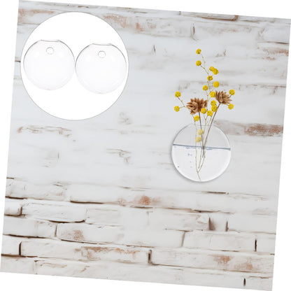 PRETYZOOM Hanging Hydroponic Glass Vase for Indoor Plants Wall Planter Terrarium Bottle Decorative Wall Holder for Home and Balcony Decor 4pcs Set