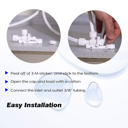 Frizzlife LSV02 Leak Stop Valve for PD600 Undersink Reverse Osmosis - 3/8' Quick Connect Leak Detector, Automatic Water Shut Off Protection