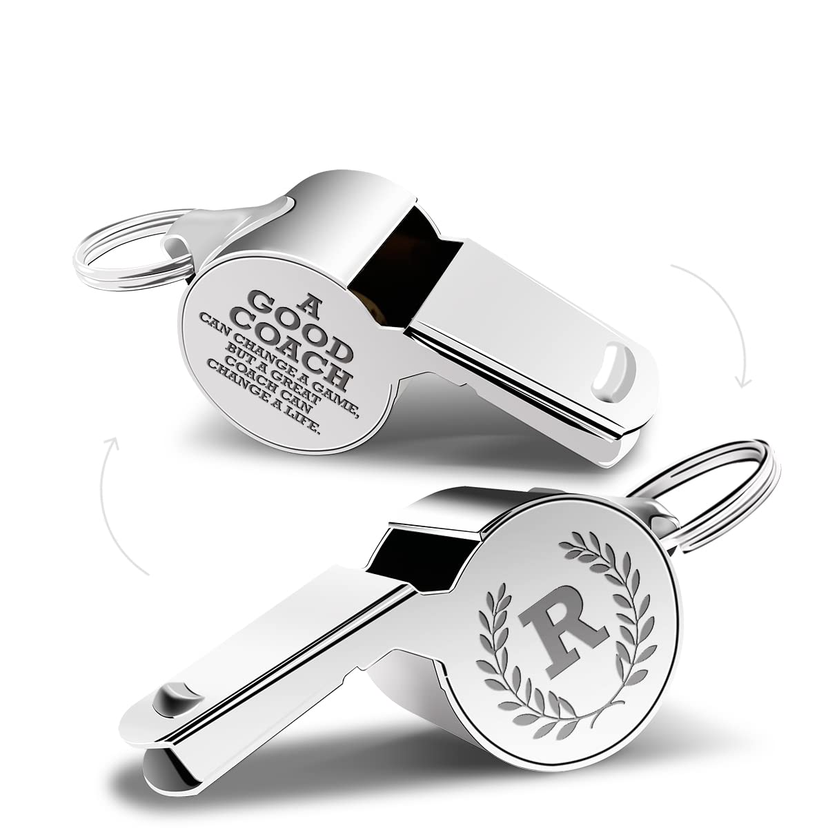 Letters Coach Gifts, Whistle for Coaches, Whistle Emergency, Thank You Coach Gifts, Coaches Whistle with Lanyard Cheer Coach Gift for Men Women Teachers Referees School Sports Coach Outdoor, Letter R