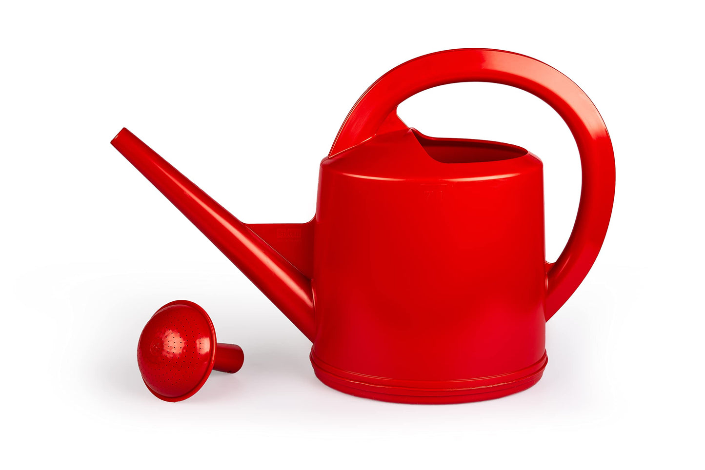 Consolidated Plastics Durable Swiss Watering Can with UV Protection, Ergonomic Handle for Indoor/Outdoor Gardening, Made in Switzerland (7 Liter, Red)