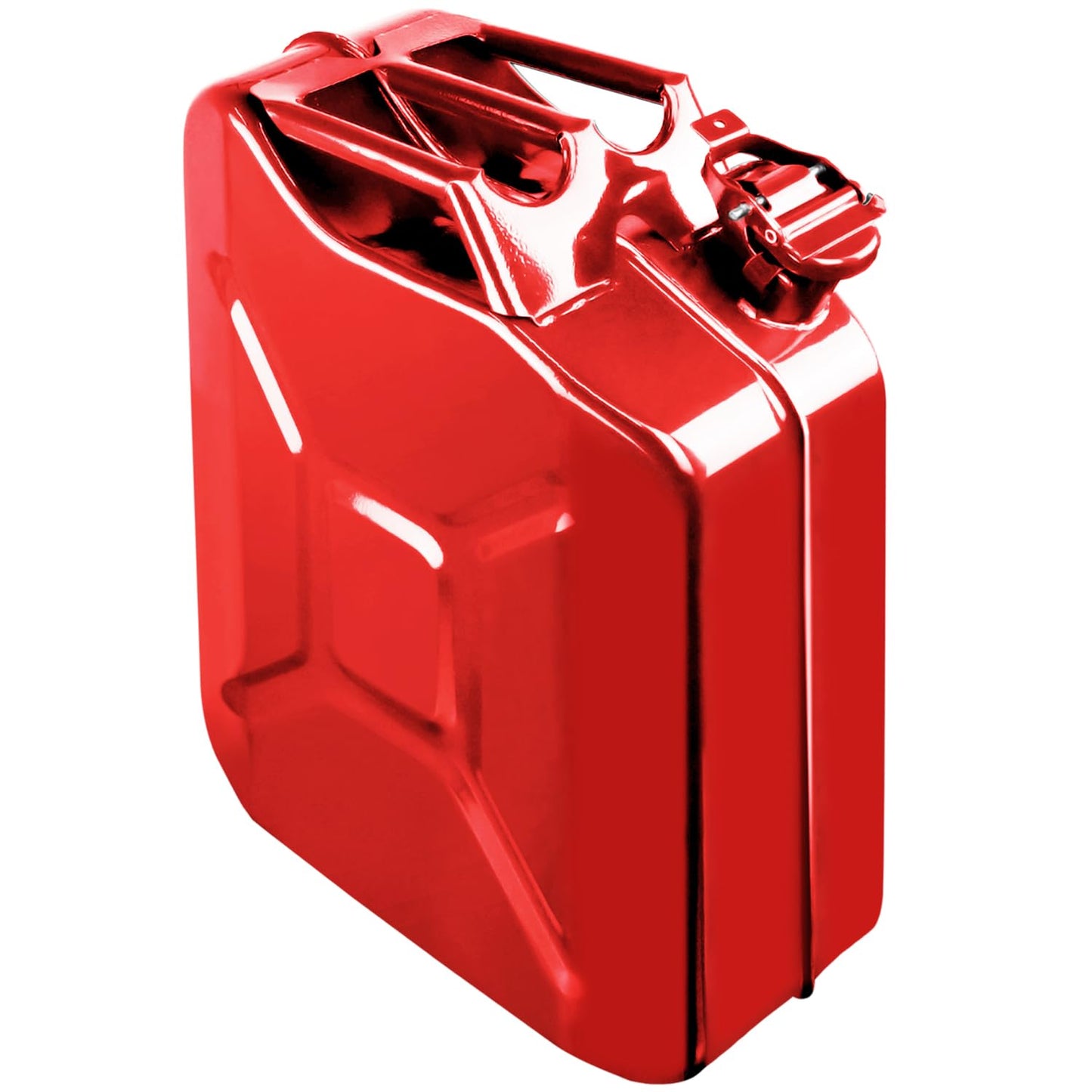 5 Gallon Metal Watering Can, Outdoor Storage Jar with Removable Spout, 20L Sturdy Water Can with Handle, Easy to Carry, Red