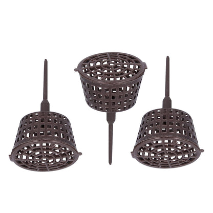 20PCS Plastic Fertilizer Mesh Baskets, Net Cups for Plants with Lids – Planting Containers for Bonsai, Hydroponics, and Fertilization Use