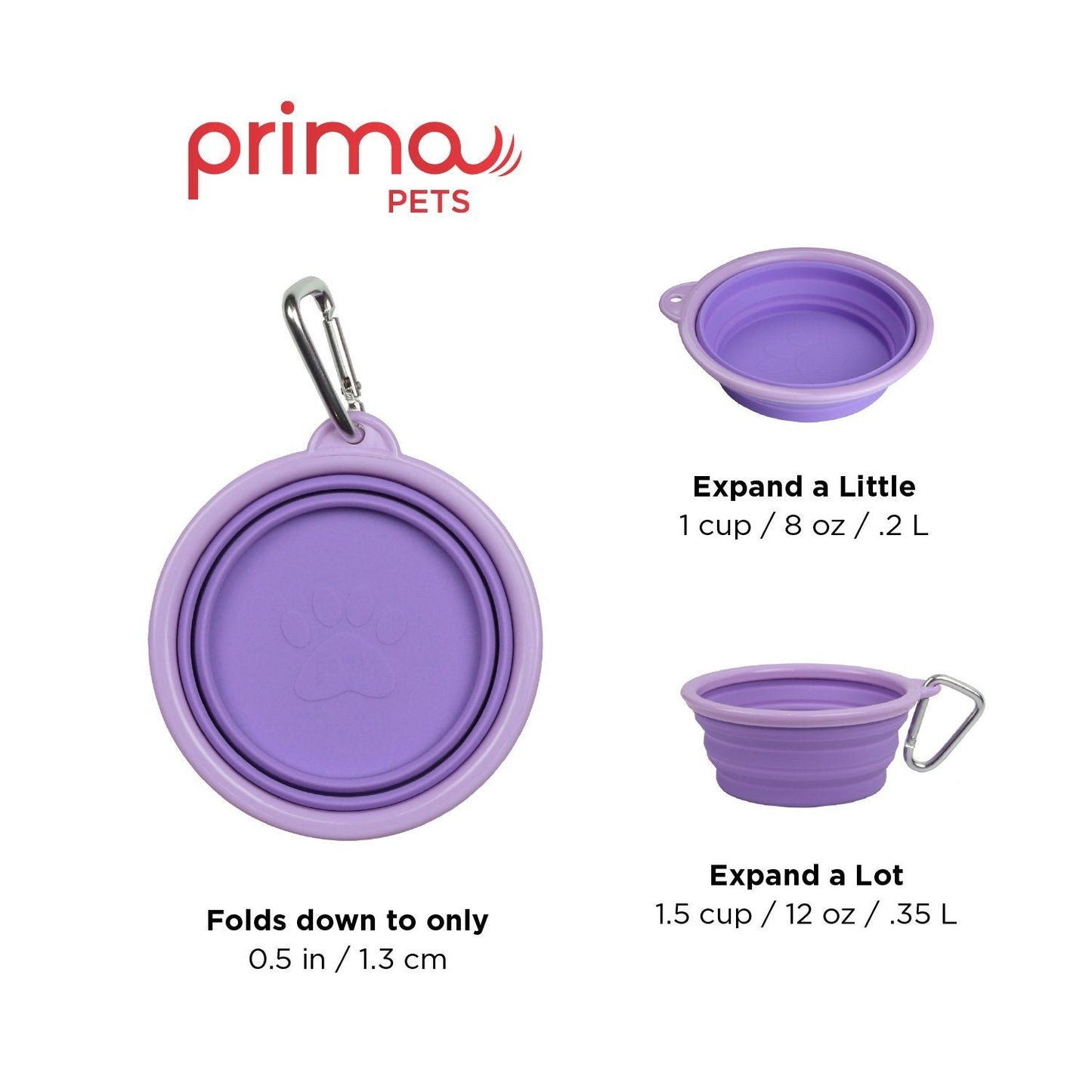 Sale Collapsible Silicone Water Travel Bowl with Clip for Dog and Cat, Portable and Durable Pop-up Feeder for Convenient On-The-go Feeding Size: Large (5 Cups) Grey
