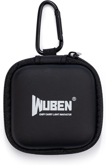 WUBEN G5 Flashlight Holster, EDC Mini Flashlight Pouch 75 * 75 * 30mm, Portable Storage Carry Case with Carabiner Clip for Outdoor Camping Hiking (Flashlight Not Included) | EVA Storage Pouch, Compact Portable Carry Case for EDC Tools, Headphones & Sma...
