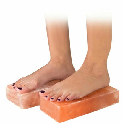 Himalayan Salt Foot Bricks Pair of Natural Pink Salt Blocks for Feet, Rest & Spa Stones Natural Salt Block, Salt Brick for Foot Soak, Relaxation & Odor Neutralizer