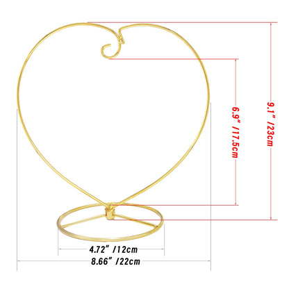 Fosinz 9 Inch Gold Ornament Display Stand, Metal Ornament Hanger Stand for Hanging Glass Globe, Air Plant Terrarium, Witch Ball, Christmas Ornament and Home Wedding Decoration (Gold)