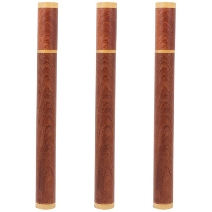 ARTIBETTER 3-Pack Smooth Natural Incense Tube Holder Set Compact 9.44In Wooden Incense Stick Storage Canisters with Simple Lid for Home Decor Meditation and Aromatherapy