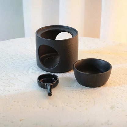 Tychoncity Ceramic Fragrance lamp with Tea Light Holder,Wax Melt Warmer Candle Tealight Ceramic Wax Burner