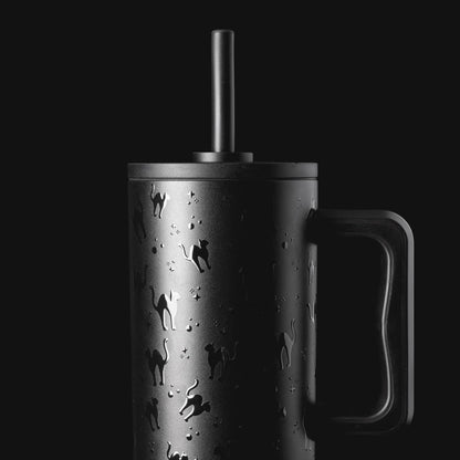 Simple Modern Halloween 40 oz Tumbler with Handle and Straw Lid | Leak-Proof Insulated Stainless Steel Water Bottle Travel Mug | Gifts for Women Men Him Her | Trek Signature | Black Cats