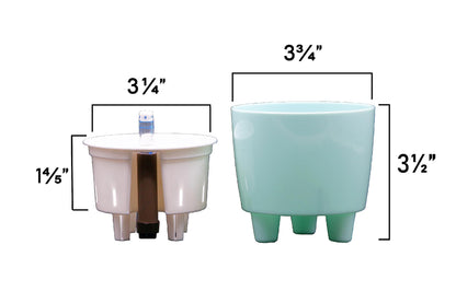 Selfwatering Mini Planters 4-Pack with Water Level Indicator for African Violets, Small House Plants