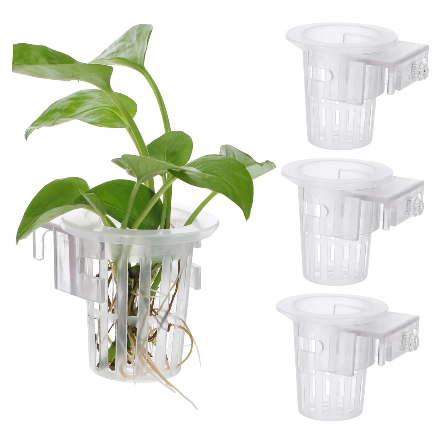 TOYANDONA 4pcs Aquarium Hanging Plant Holder Aquatic Planter Cups for Fish Tank Decoration Water Design for Aquatic Plant Cultivation