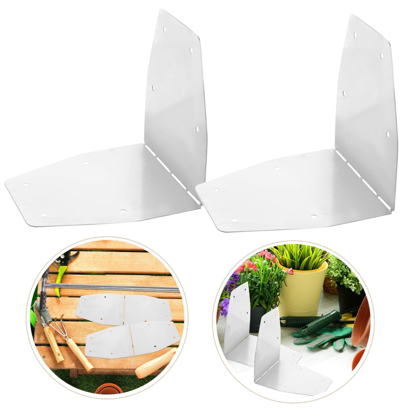 Hemoton Adjustable Metal Garden Bed Corner Brackets for Raised Planter Box Heavy Duty Support Screws for Flower and Vegetable Gardening