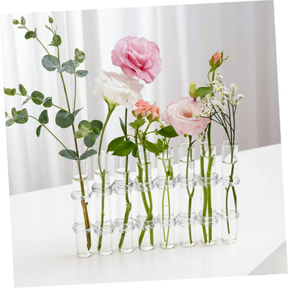 VICASKY Hydroponic Test Tube Vases 6-Piece Glass Plant Propagation Kit for Indoor Home Decor Wall Hanging Planter and Desktop Terrarium Arrangement