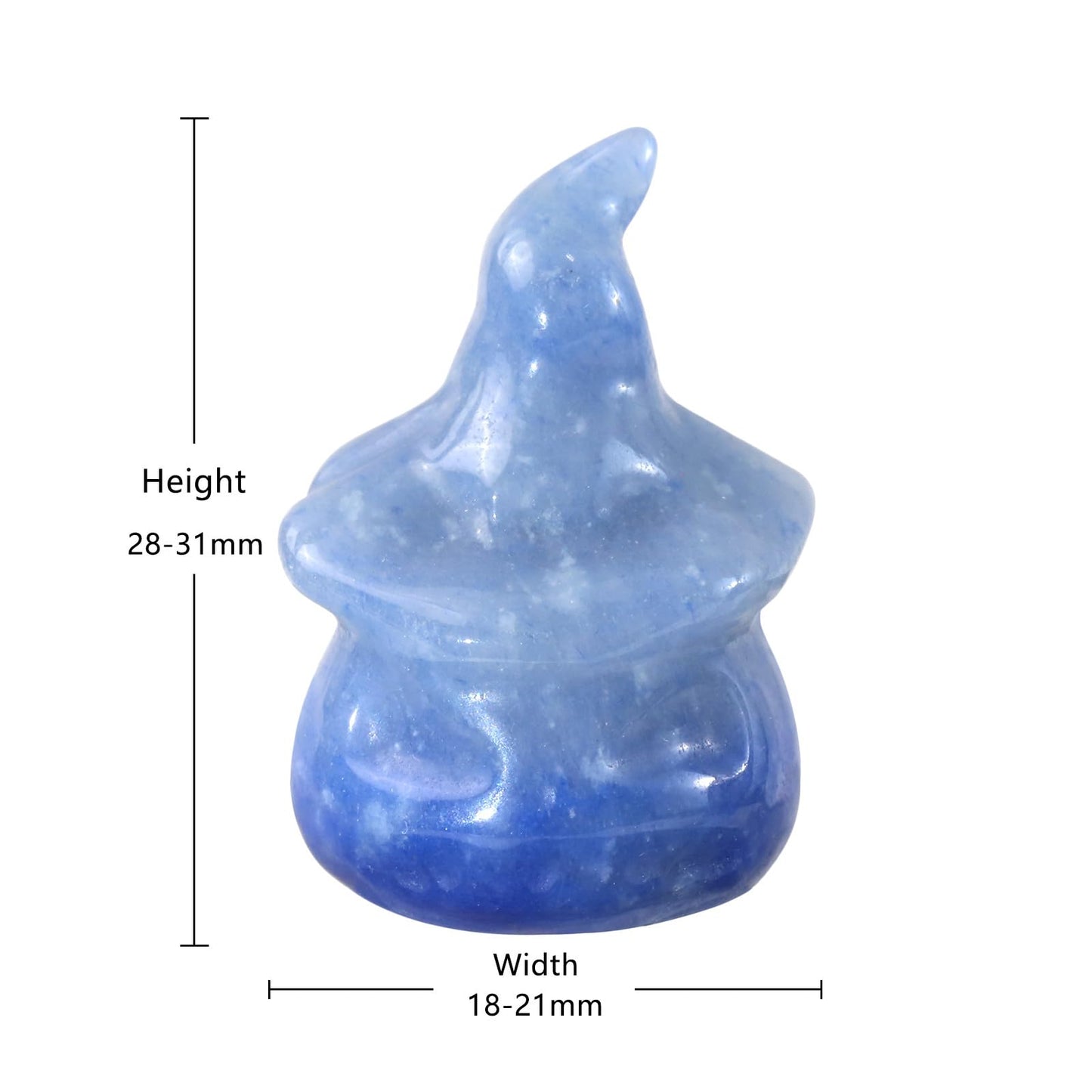 Rockcloud Pack of 2 Halloween Pocket Stone Pumpkin Ghost Head Statue Hand Carved Crystal Figurine Haunted House Party Decorations, Blue Aventurine