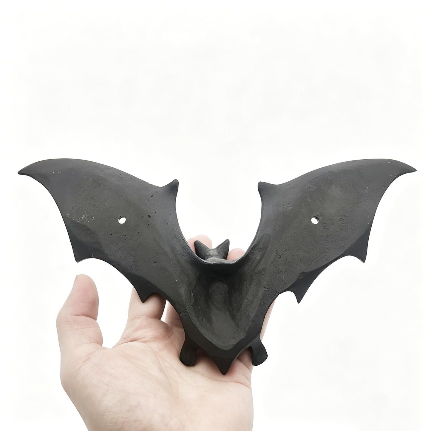 Womeet Rustic Cast Iron Coat Hooks, Wall Mounted Bat Hook Holder, Unique Farmhouse Decorative Hooks, Heavy Duty Wall Hooks for Hanging Coats, Hats, Bathrooms Towels