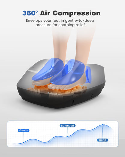 KING RELAX Shiatsu Foot Massager with Heat, 2026 Upgraded Deep Kneading & Squeeze Massage for Plantar Fasciitis, Modern Sculpted Design, Fits Up to Size 14, FSA Eligible HSA Store, Fathers Day Gift