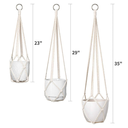 Dahey Macrame Plant Hanger Set of 3 with Hooks Indoor Hanging Planter Basket 35"/29"/23" and Set of 2 Macrame Plant Hanger Indoor Hanging Planter Basket