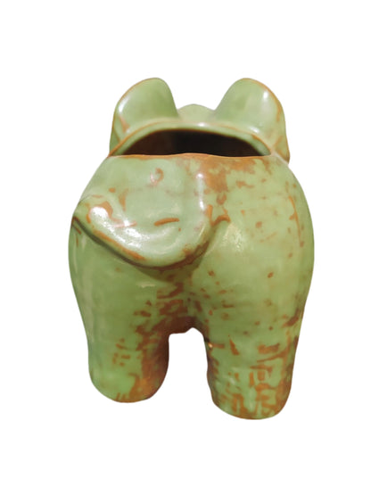 SJBAG Cute Animal Elephant Shaped Ceramic Succulent Cactus Air Plant Flower Pots Planters-Plant Not Included (Small Green)