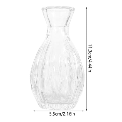 Kichvoe 4pcs Glass Flower Vase Set for Home Décor, Indoor Hydroponic Terrarium Glass Vases, Decorative Table Centerpiece for Plants and Flowers