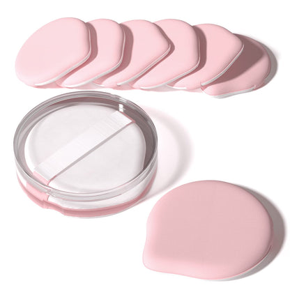 MOHOPE 8Pcs Air Cushion Makeup Sponges for Foundation with Portable Box | Latex-Free Blending Sponge for Liquid, Cream, Foundation and Powder | Round Powder Puff | Mix