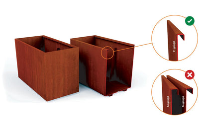 PLANTERCRAFT Corten Steel Metal Planter Box, Round Sizes, Modern Garden Steel planters for Commercial and Residential Outdoor Use.
