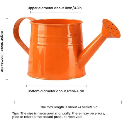 Plant Watering Can, 1L Metal Flower Garden Watering Can, Lightweight Durable Decorative Sprinkling Can for Indoor Outdoor Plants, Patio, Balcony & Garden (Green)