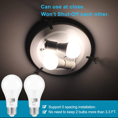Dusk to Dawn Light Bulbs, Auto On/Off Light Sensing LED Bulbs Outdoor, Vintage Amber, Edison ST19 2-Pack, 6.5W 700LM 60W Equivalent, HQ-H027