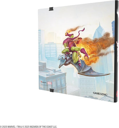 Gamegenic Magic: The Gathering Marvel’s Spider-Man 24-POCKET ALBUM - Official Card Binder Featuring Spider-Man & Green Goblin, Holds 480 Sleeved Cards, Side-Loading Pages & Elastic Strap