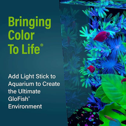 GloFish 10-Inch LED Light Stick for Fish Aquariums Up to 20 Gallons, 1 Count, with White, Blue and Magenta LED Lights