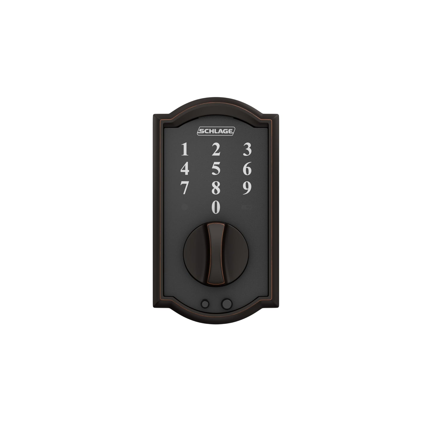 SCHLAGE BE375 CEN 622 Touch Keyless Touchscreen Electronic Deadbolt Lock, Matte Black