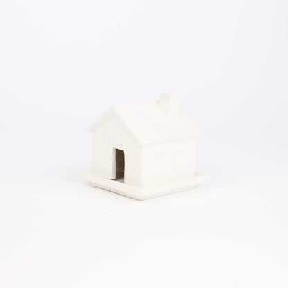Gift Republic Charming Ceramic House Incense Burner with Smoke-Chimney | Aromatherapy Decor with 3 Sandalwood Cones & Resting Dish | Ideal Housewarming Gift