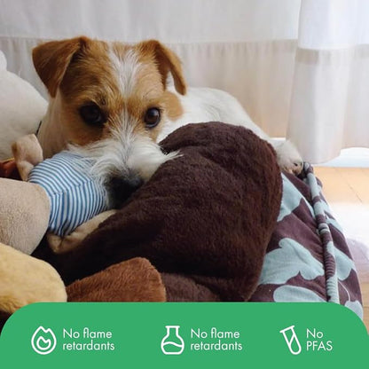 Molly Mutt Huge Dog Bed Cover - Your Hand in Mine Print - Measures 36”x45”x5’’ - 100% Cotton - Durable - Breathable - Sustainable - Machine Washable Dog Bed Cover