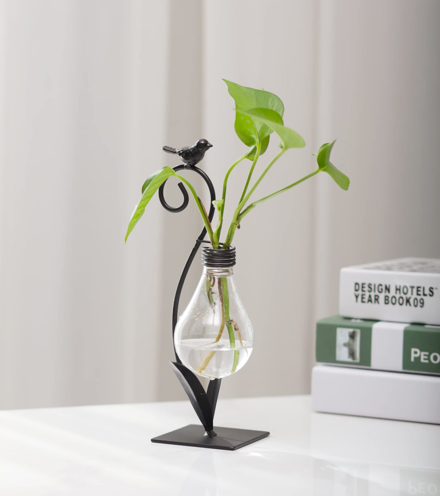 Joyathome Plant Terrarium, Hydroponic Vases for Home Decoration, Modern Creative Bird Terrarium Stand, Ideal Gifts