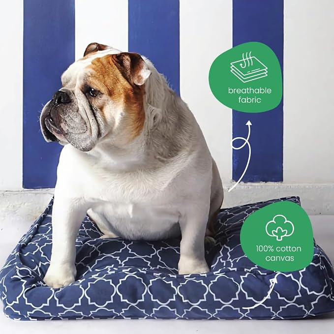 Molly Mutt Small Dog Bed Cover - Romeo & Juliet Print - Measures 22”x27”x5’’ - 100% Cotton - Durable - Breathable - Sustainable - Machine Washable Dog Bed Cover