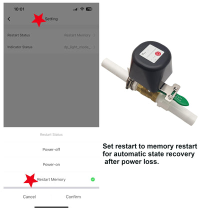 UJV Ufairy WiFi Universal Ball Valve Smart Water Shutoff Manipulator Domotique Controller Compatible with Alexa Google No Hub Required Works 2.4 GHz only, Black, 5.26*4.8*3.7in, (GR-W-105N)