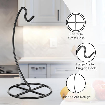 Maibloln Ornament Display Stand Hanger Rack Hook Chrismas Ornament Party Decoration Holder Air Plant Flower Pot Hanging Terrarium Home Office Decoration(Banana-Style)