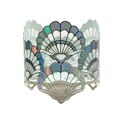 Bath & Body Works OPALESCENT Seashells – Coastal Decorative Metal Sleeve – Fits Standard 3-Wick Candles